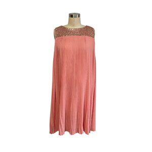 Magari Italian Pleated Cocktail Party Dress - L